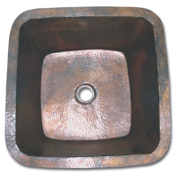 Linkasink Kitchen Sinks - C006 Copper - Small Square Prep Sink 2 Linkasink Kitchen Sinks - C006 Copper - Small Square Prep Sink 2